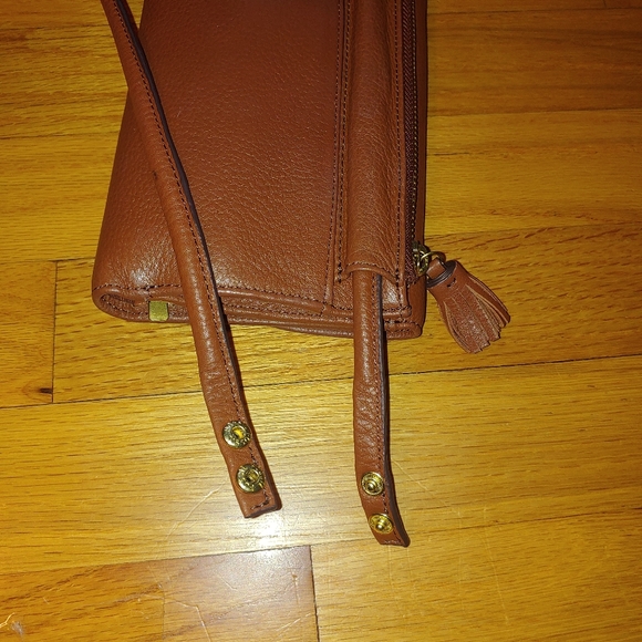 Fossil Brown Leather Sophia Wallet Crossbody Bag Removable Strap Convertible - Picture 10 of 15